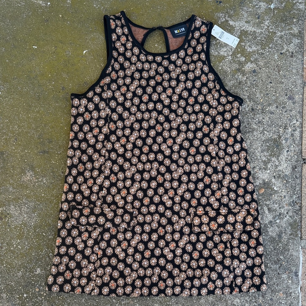 NWT! MAEVE by Anthropologie NWT! Black and Tan Floral Tank dress